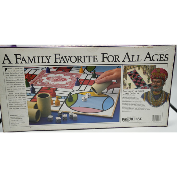 Vintage Deluxe Edition Parcheesi - A Royal Game of India Milton Bradley 1989 - Picture 2 of 2